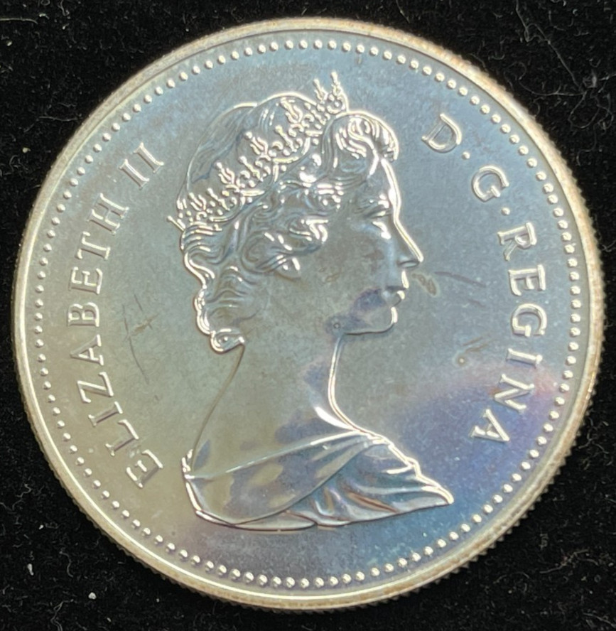 1984 Canada One Dollar Silver Coin Excellent Condition