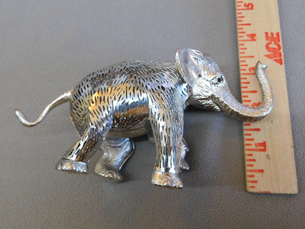 Christofle Lumiere D'Argent Silverplate Elephant Figurine