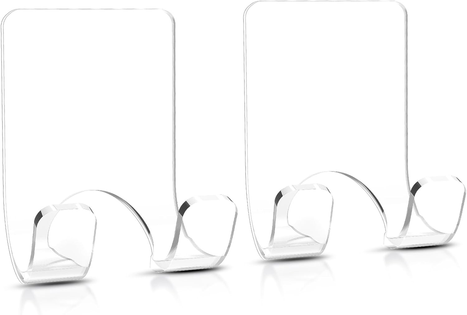 VIS'V Shower Wall Razor Holder, Acrylic Adhesive Razor Hooks for His and Hers, W