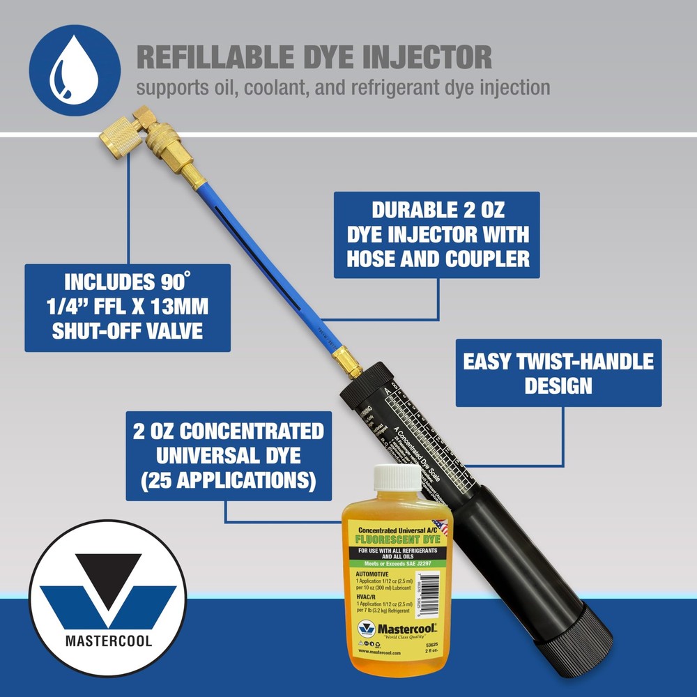 MASTERCOOL (53451-110 Black Rechargeable UV Leak Detection Kit