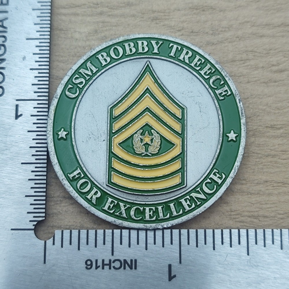 CSM Bobby Treece for Excellence Challenge Coin