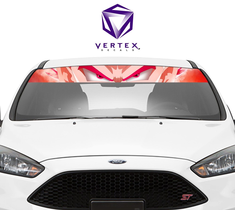 Vegeta DBZ Anime Sunstrip Windshield Wrap Banner Decal Premium 3M Vinyl