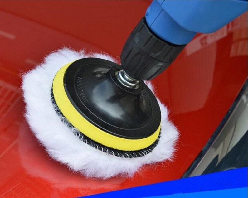 2pcs 6" Hook & Loop Woolen Polishing Wheel Buffing Pad