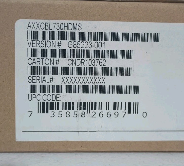 Intel AXXCBL730HDMS Cable Kit New Bulk Packaging
