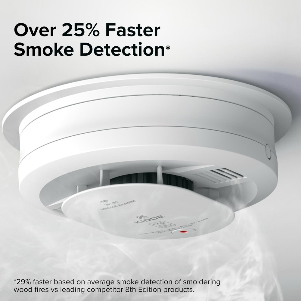Kidde Smart Smoke and Carbon Monoxide Detector, Ring App Enabled for Real-Time