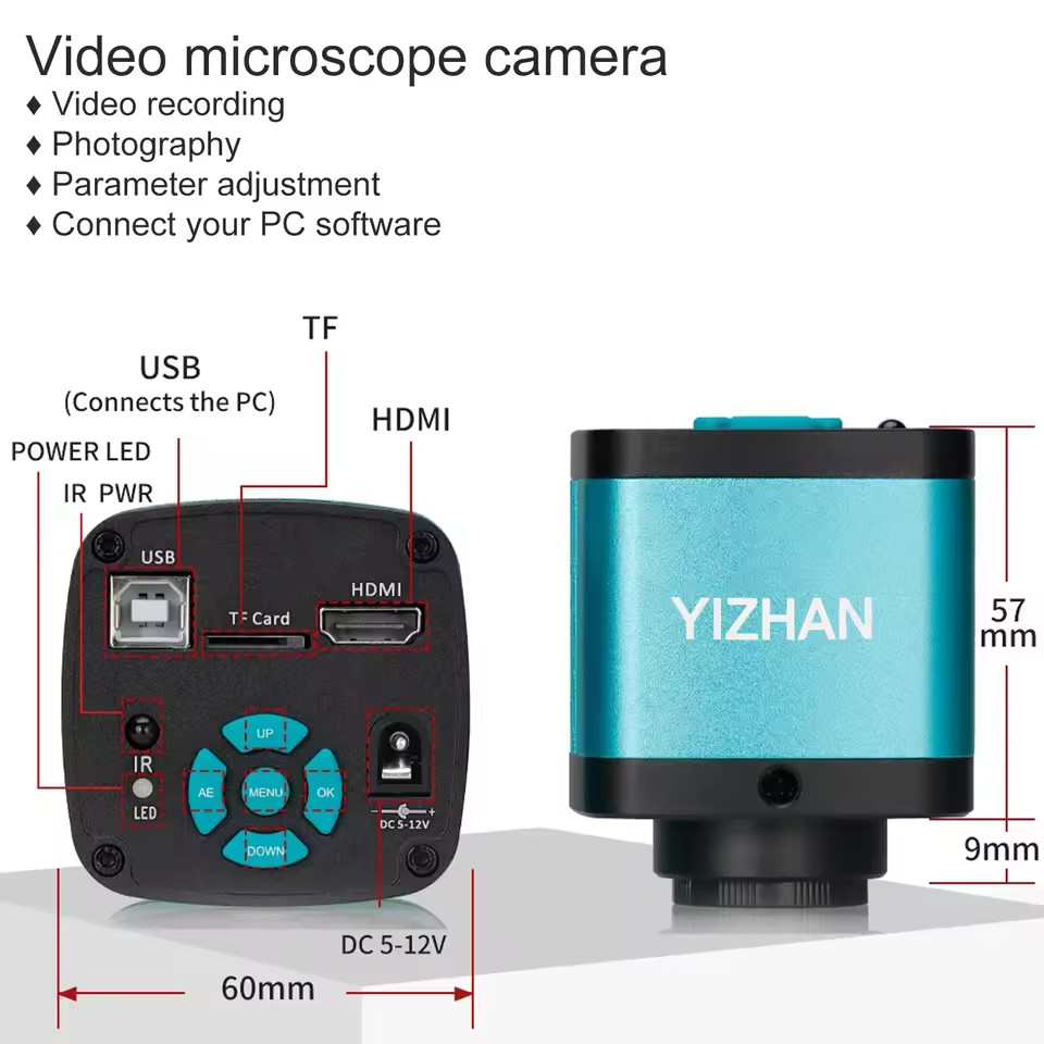 48MP 4K Electronics Soldering Microscope FULL HD 1080P HDMI-Camera USB Software