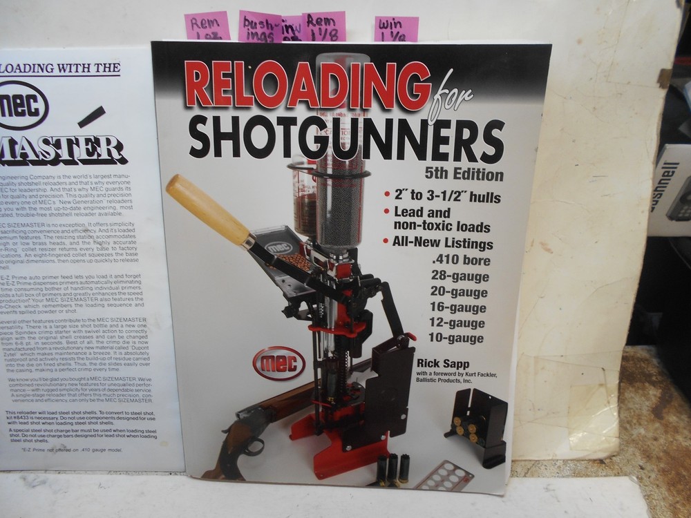 mec 12ga size master shot shell reloading press + some extras