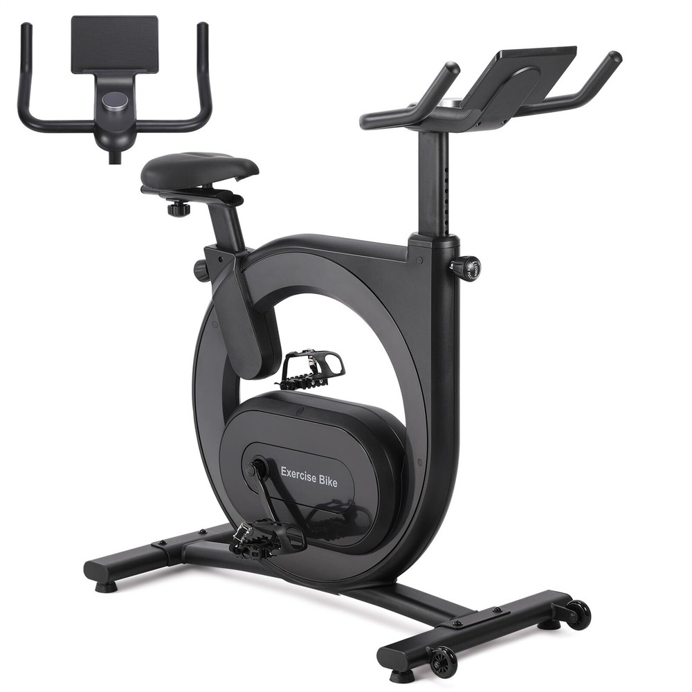 ⭐Exercise Bike Electromagnetic Control Adjustable Handlebars Seat for Home Cardi