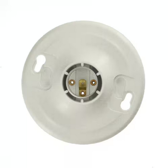 Plastic Keyless Lamp Holder 8829-CW4 Ceiling Light Socket Fixture