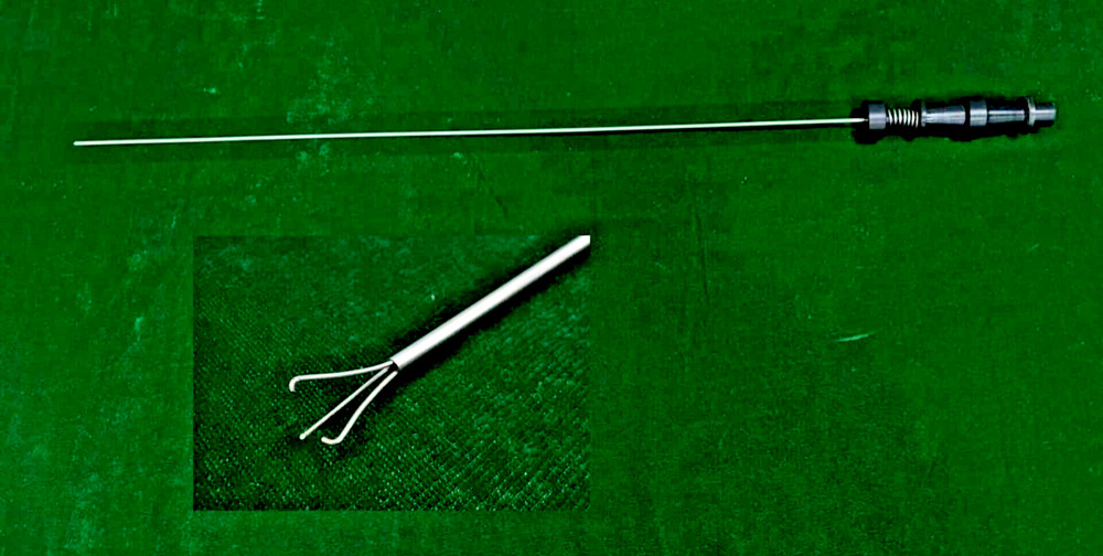 Hysteroscopy PCNL Tripronge Forceps 7FR 40cm Round Handle Reusable Instruments