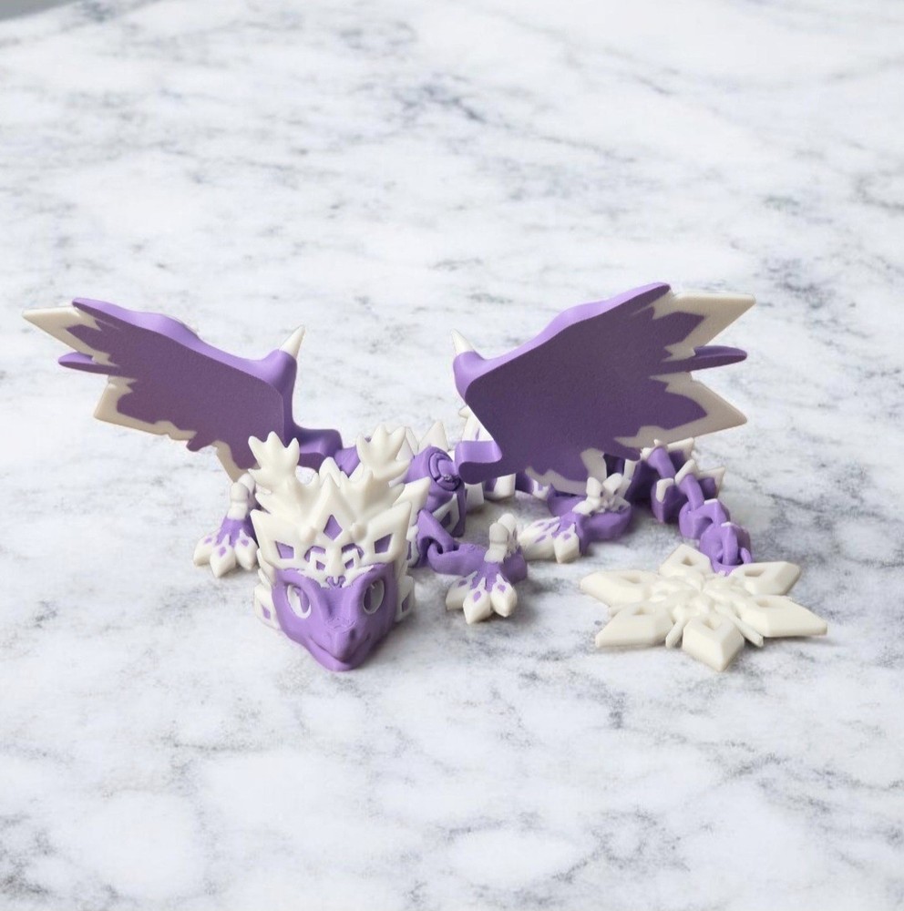 3D Printer Winter Purple Dragon