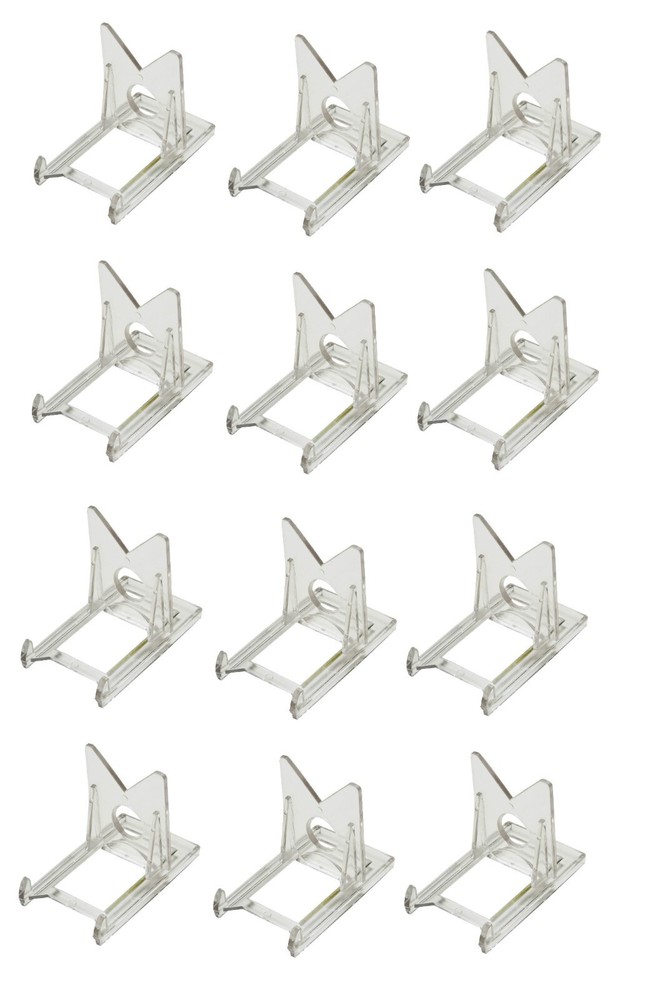(Pack of 12) CSP 2-Piece Trading Card Stands - Dynamic Adjustable Display Stand
