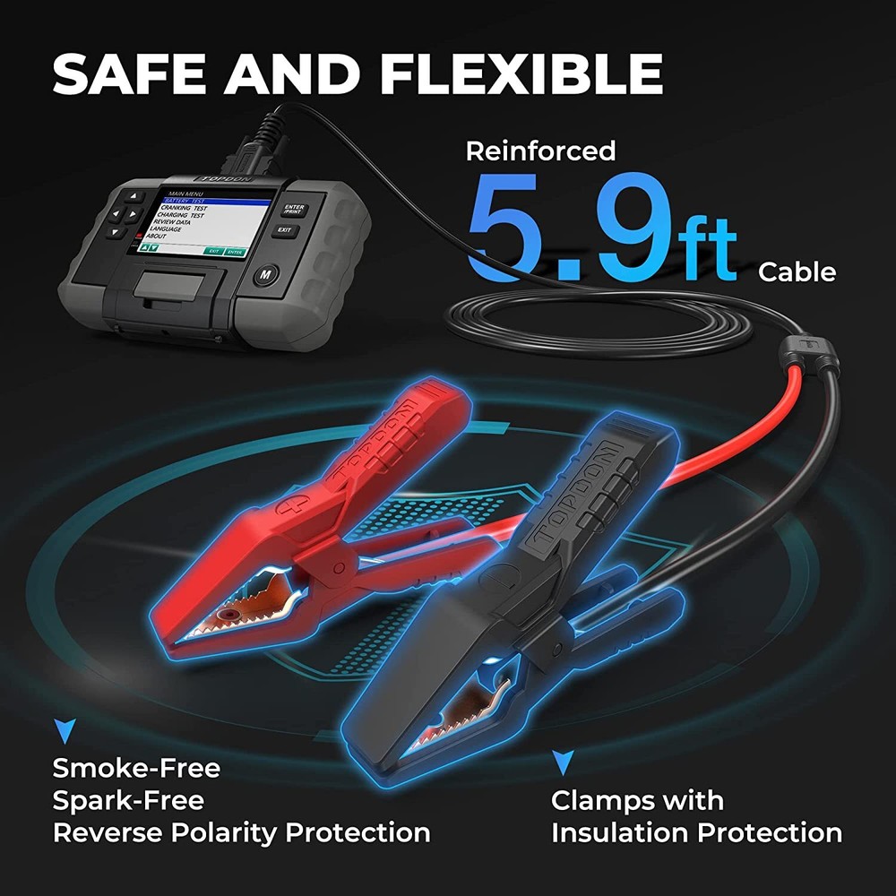 BT600 TOPDON High-Precision Battery Tester with Built-in Printing Function