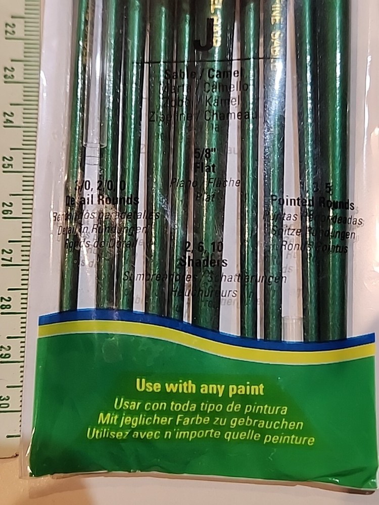 Gold Taklon Value Pack Brush Set-10/Pkg