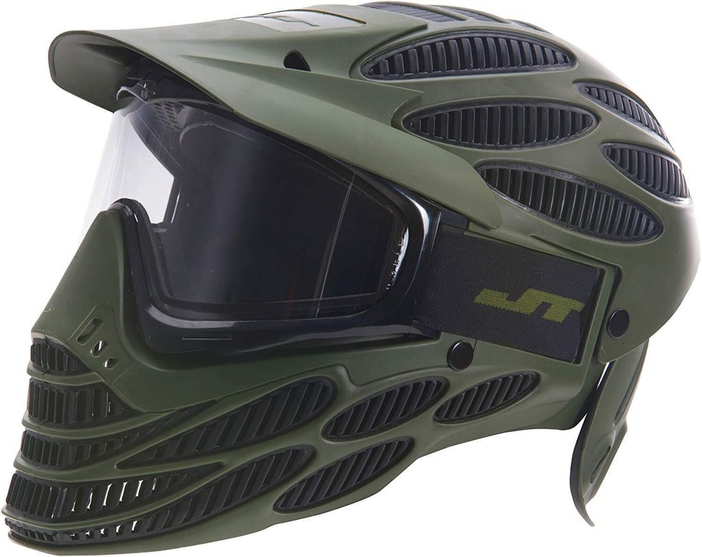 JT Flex 8 Headshield Paintball Mask Full Coverage Thermal - Olive
