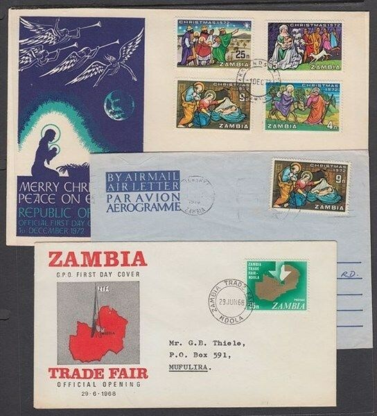ZAMBIA COVERS (x5) (ID:677/D32388)