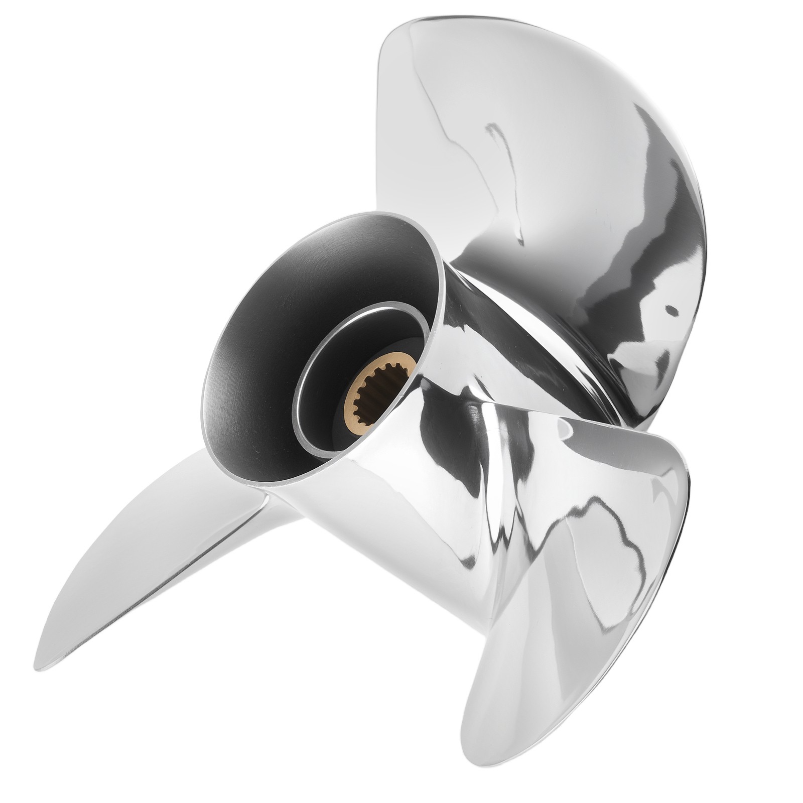 Boat Propeller for Yamaha F70 F75 F80 F90 F100 F115 13x19 Stainless 15 Spline