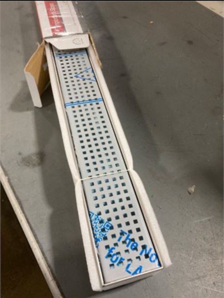 Neodrain 36-Inch Linear Shower Drain with Removable Quadrato Pattern