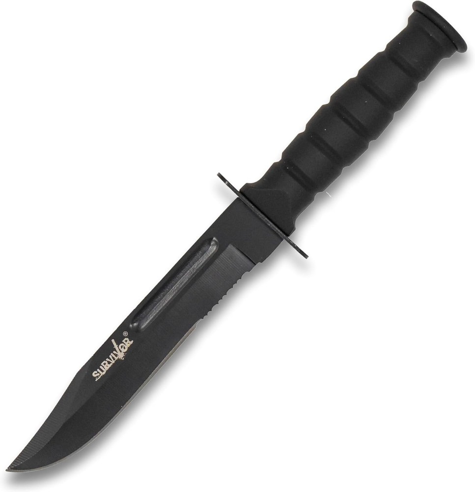 7.5 Inch Fixed Blade Black Survival Knife