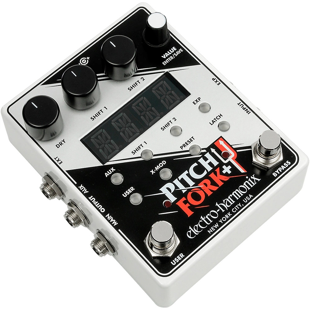 Electro-Harmonix Pitch Fork+ Polyphonic Pitch-Shifter Effects Pedal White