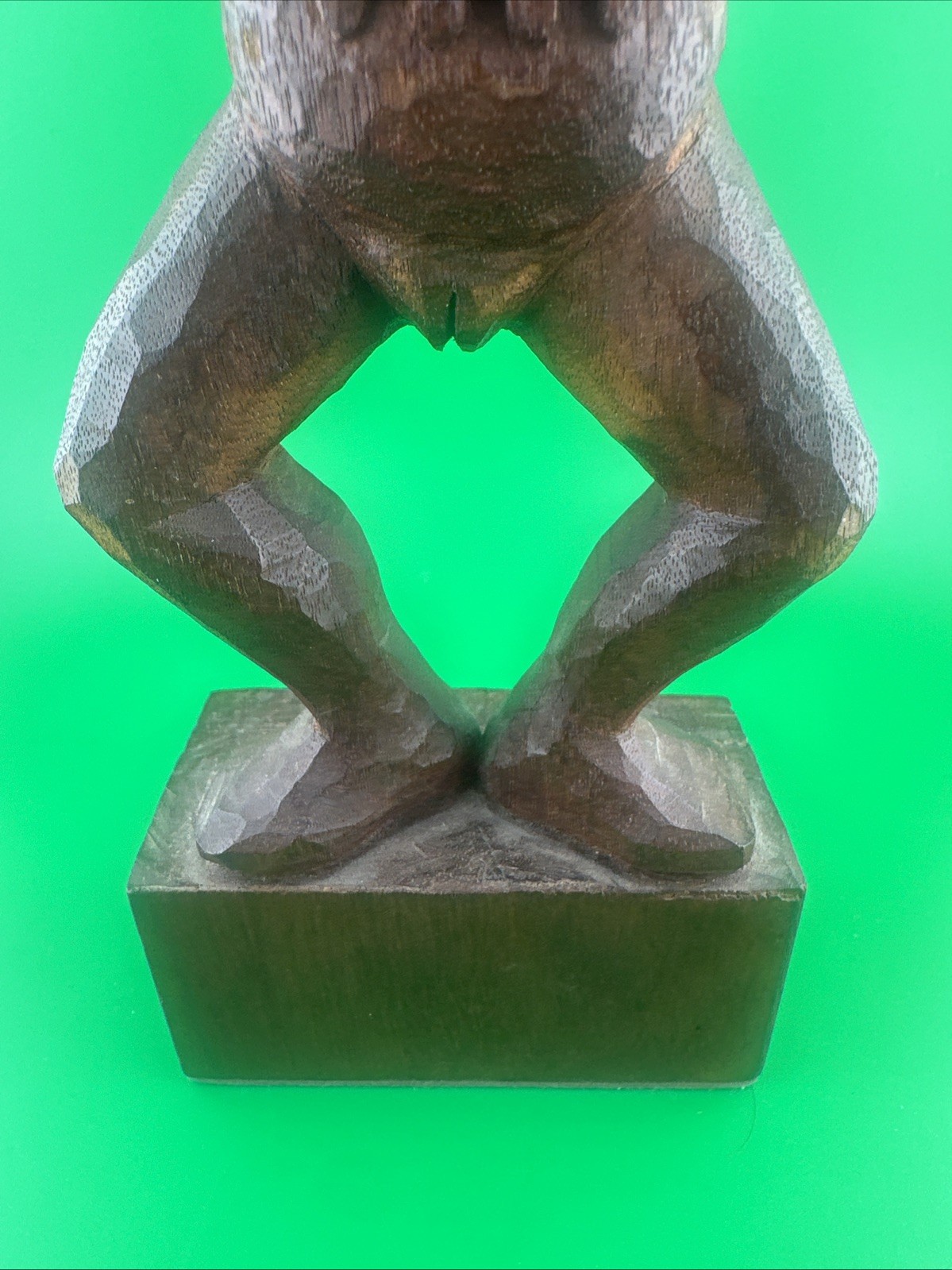 Amazing Hand Carved Vintage African Woman 10” Signed EF.F 68