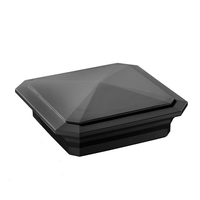 TimberTech 5-in x 5-in RadianceRail Black Composite Deck Post Cap