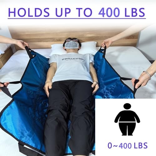 Positioning Bed Pad with Handles,48" × 40" Transfer Sheet for 1