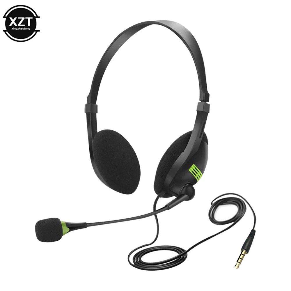USB Headset Headphone With Microphone Noise Cancelling For PC Computer Call Chat