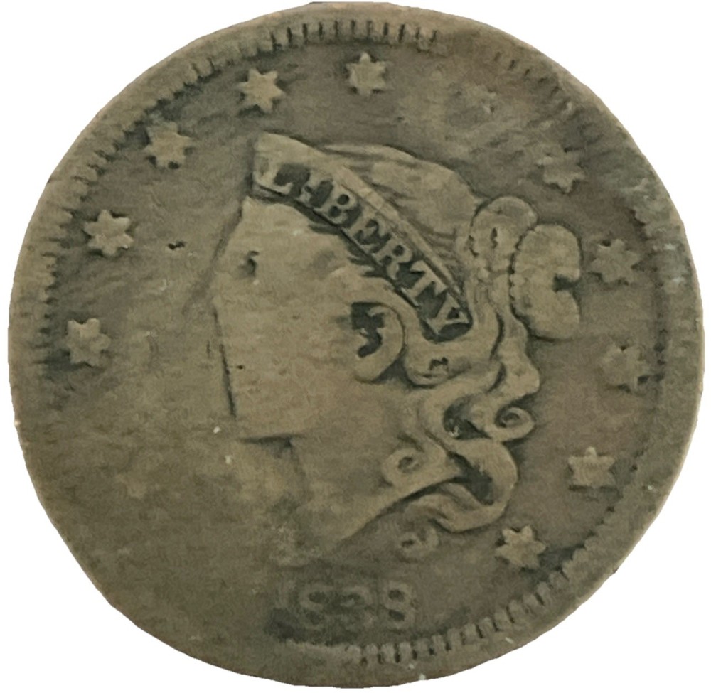 1838 Large Cent Brothel Cent