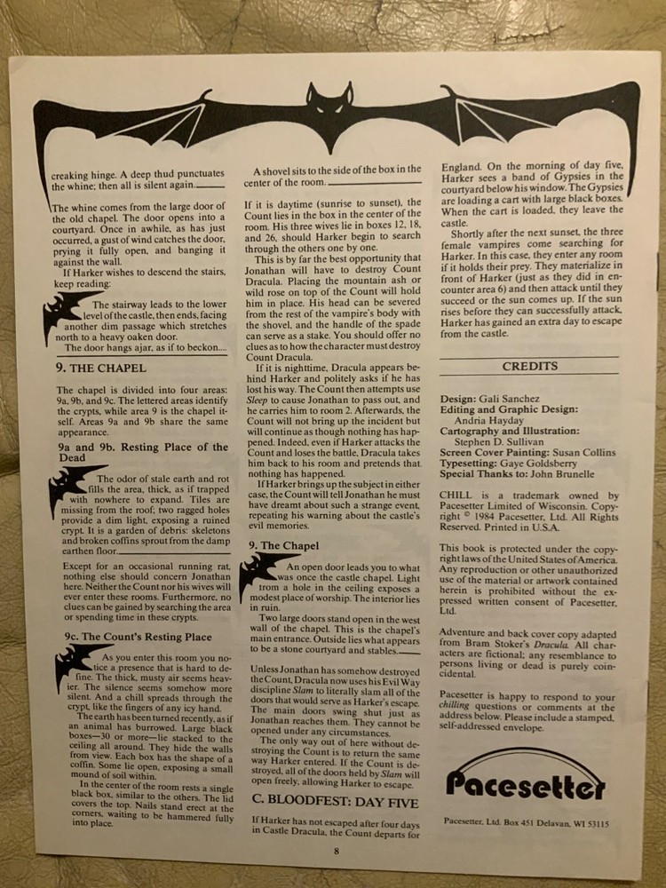 Chill Master's Screen (featuring Castle Dracula) (1984)