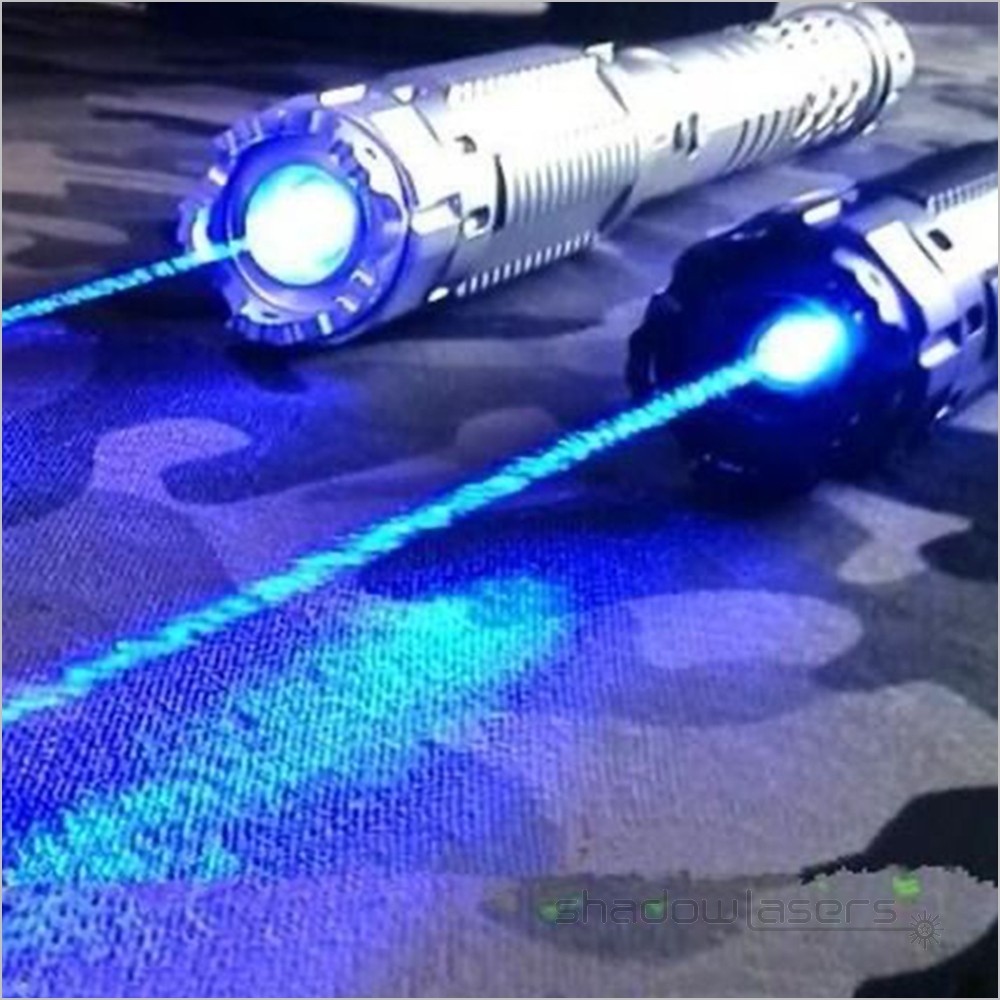 LMM9C Adjustable Focus Cyan Laser Pointer488nm Visible Beam Light +AL Case