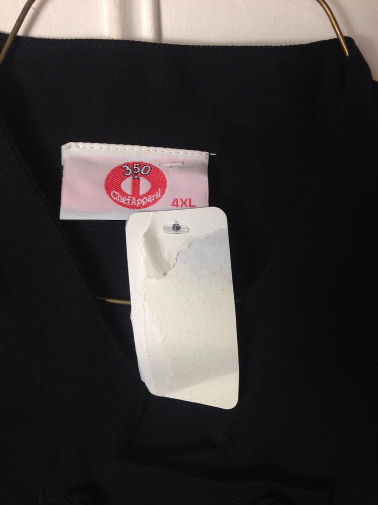 NET 350 Chef Apparel Chef Jacket Coat Black 4XL