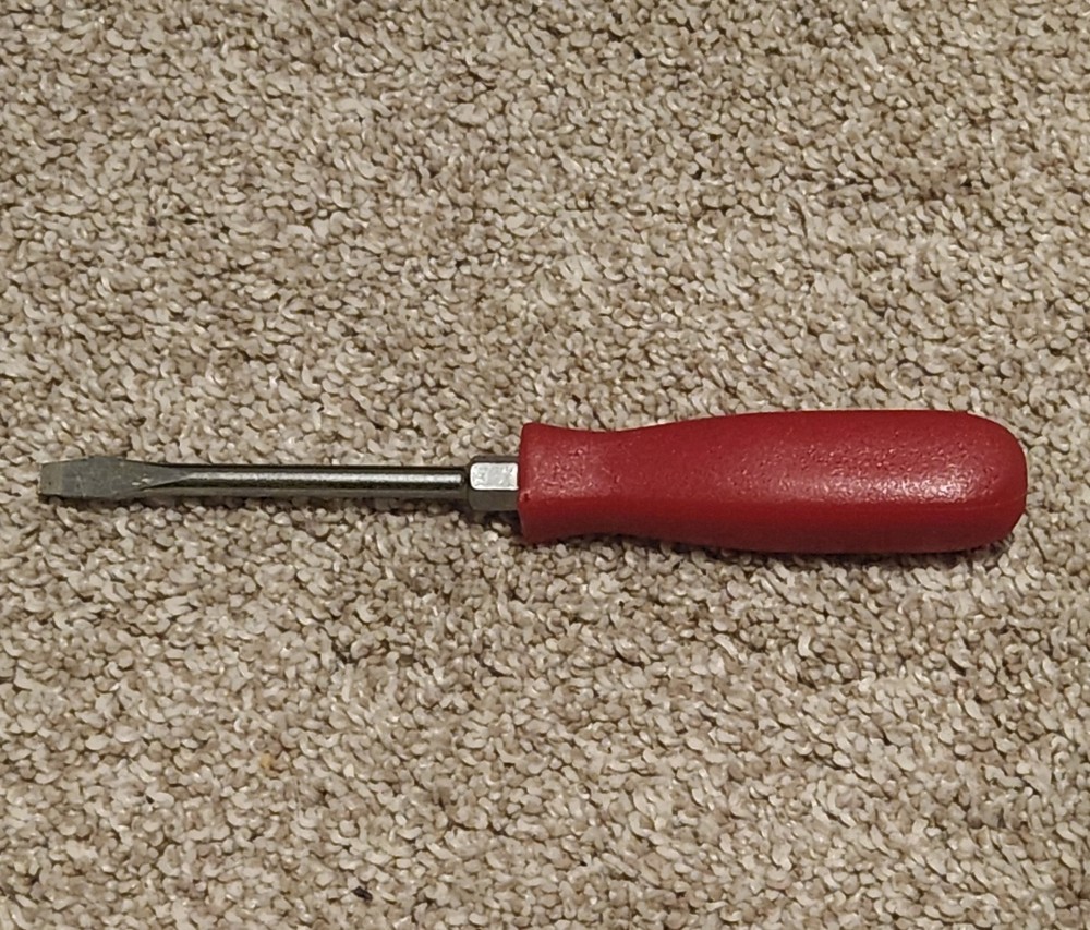 Vintage Chrome Vanadium Performance Tool Advertising Flat Head Screwdriver