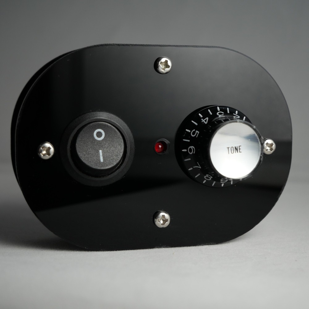 Black Acrylic Compact Midi Controller with 1 Latching Note Button  Potentiometer