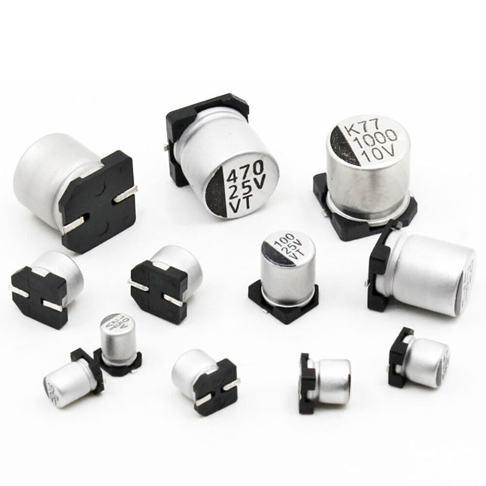 6.3V 10V 16V 25V 35V 50V 100V 400V SMD Aluminum Electrolytic Capacitor 1-1000 UF
