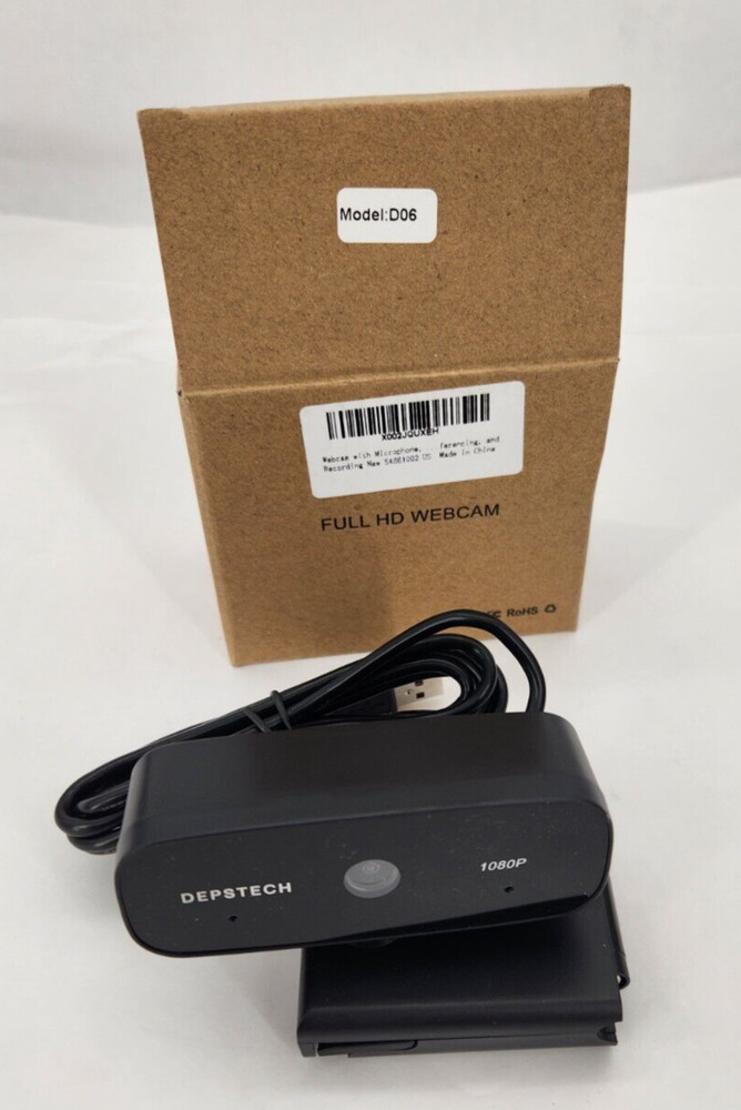 DEPSTECH HD Webcam with Microphone. 1080P USB Web Camera for Laptop. Model D06
