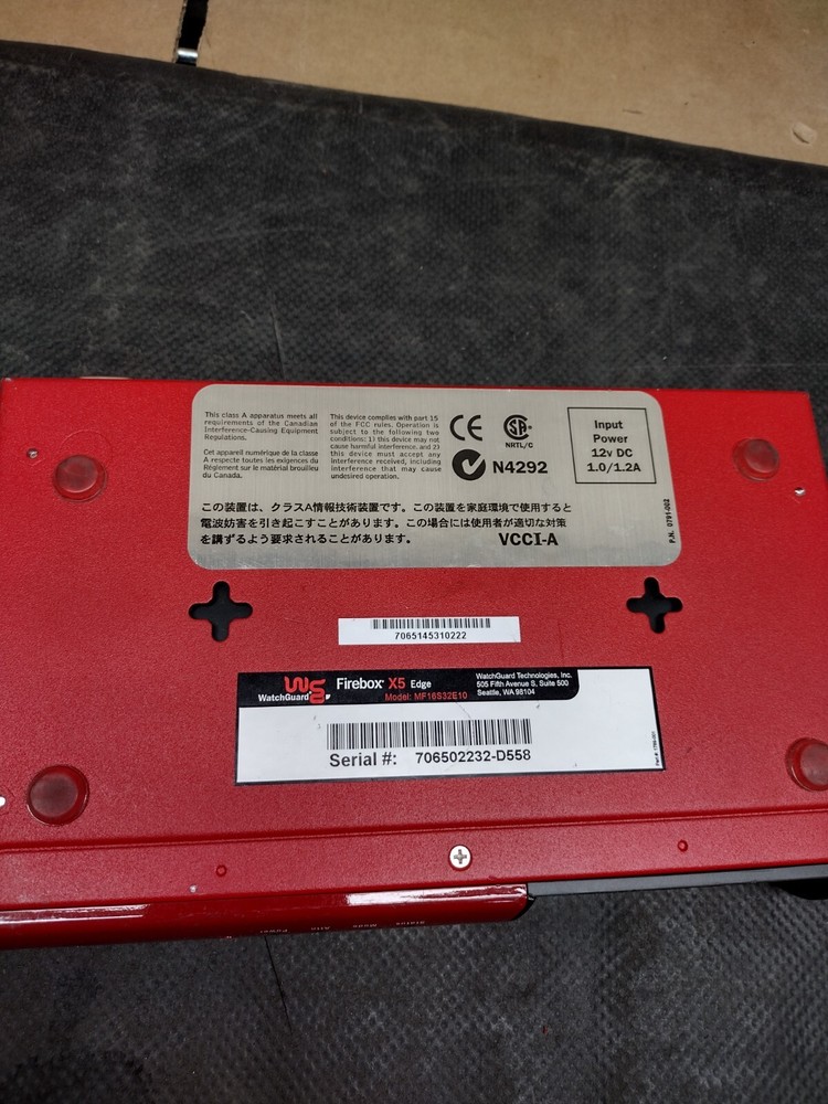 WatchGuard Firebox X5e Edge MODEL MF16S32E10