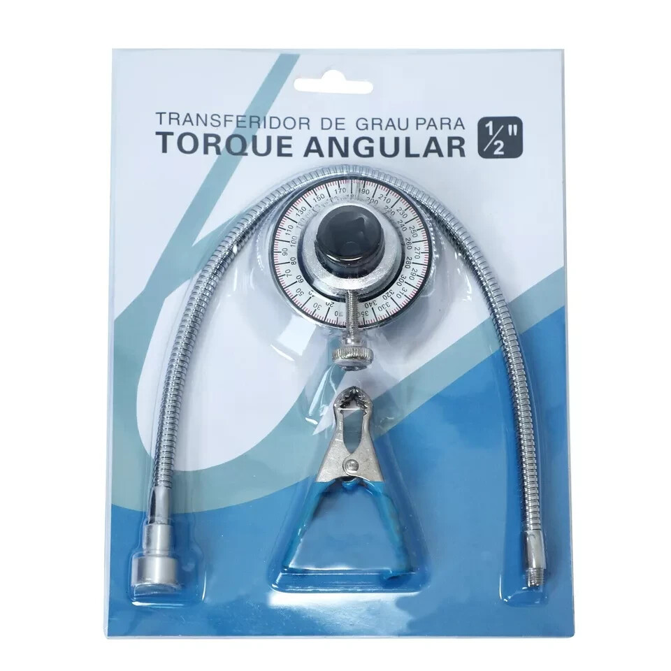 360° Angular Clip-On Torque Gauge 1/2" Drive Torque Meter Angle Torque Wrench