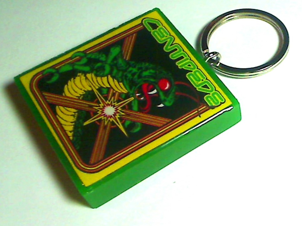 Centipede Arcade Coin Door accessory Keychain