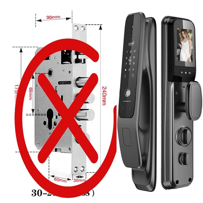 Tuya 3D Face Real-time Intercom Smart Door Lock Security Camera Intelligent New