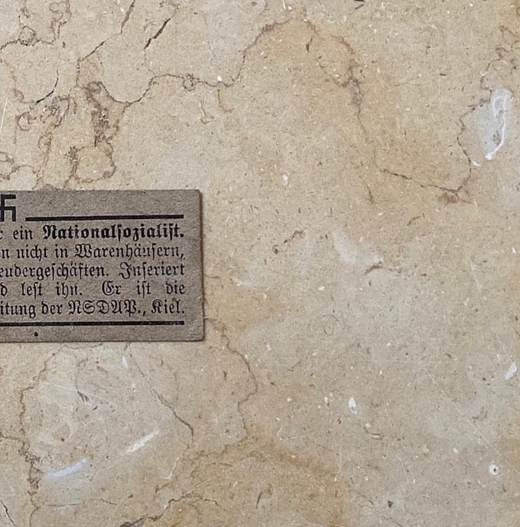 PRE-WW2 GERMAN INFORMATION CARD