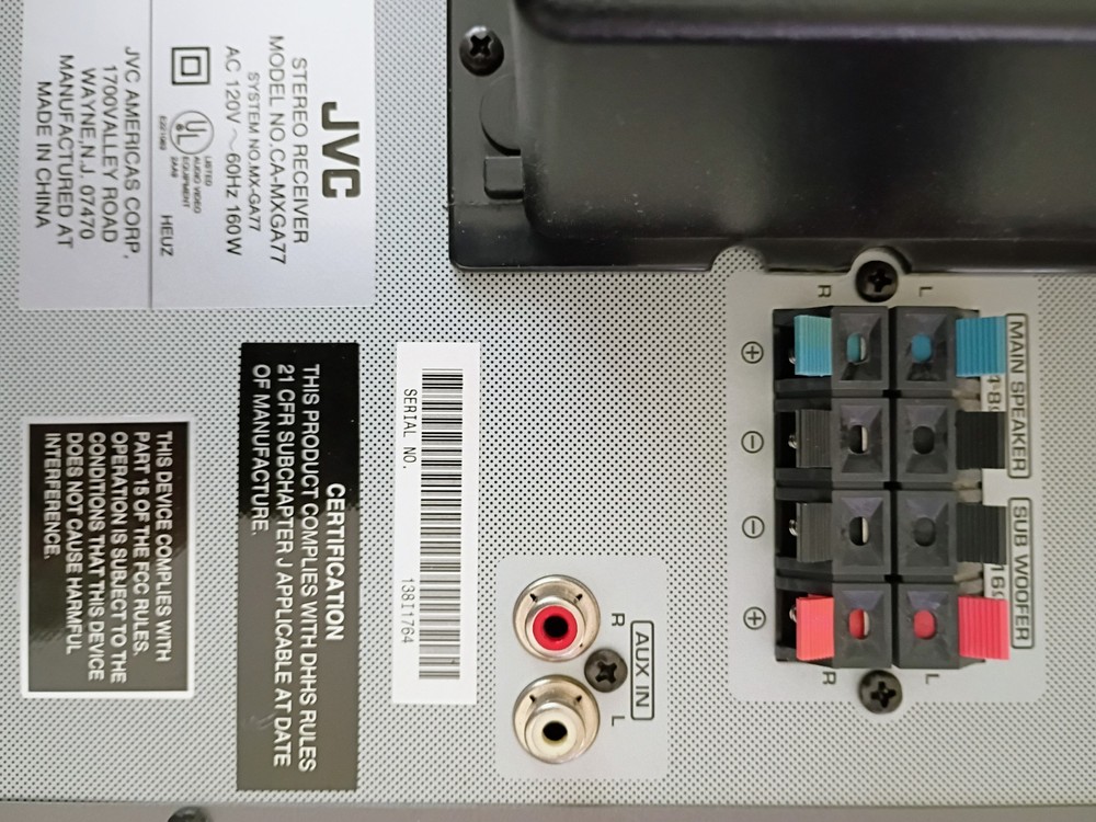 JVC MX-GA77 Compact Component System (Parts Only)