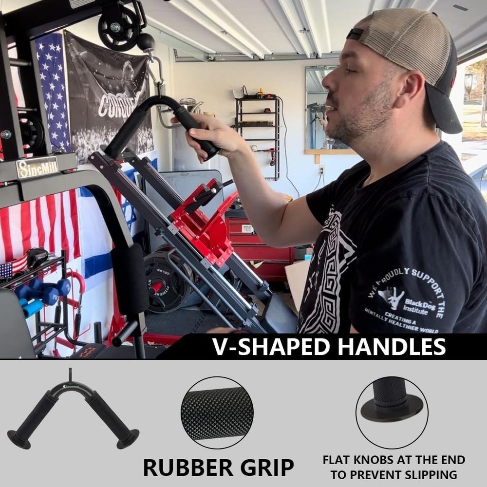 Cable Machine Attachment Set LAT Pulldown Attachments Weight black-4.0