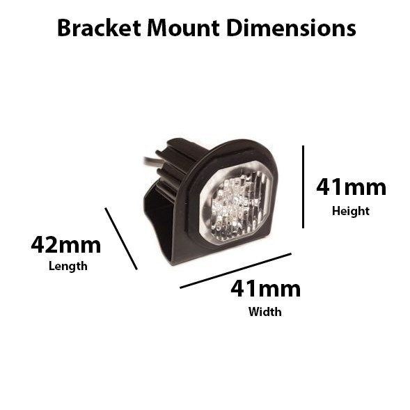 LED Amber Hideaway Light x4 Flush/Bracket LightBar Covert Strobe Beacon 12v 24v