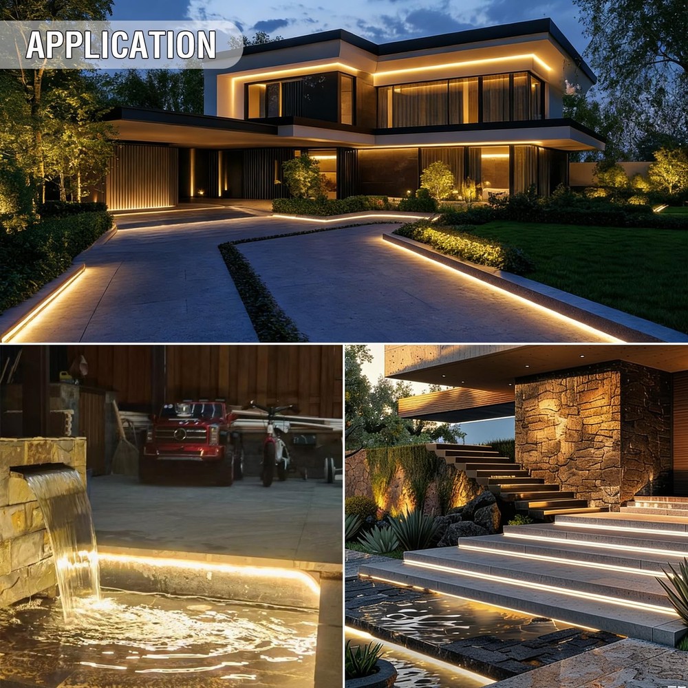 IP67 Waterproof Warm White Dimmable Dotless COB LED Strip Light with Remote &...