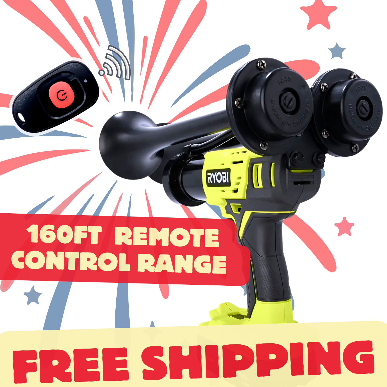Ryobi Drill Horn | 150+dB| Remote Control| USA Assembled