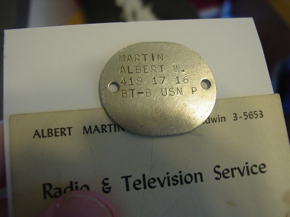 US Navy Naval Oval Dog Tag with Identify Business Cards AllState ID BT-B USN P