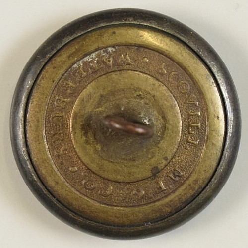 1850s Script M Fancy Crest RMDC Backmark Uniform Button N8A
