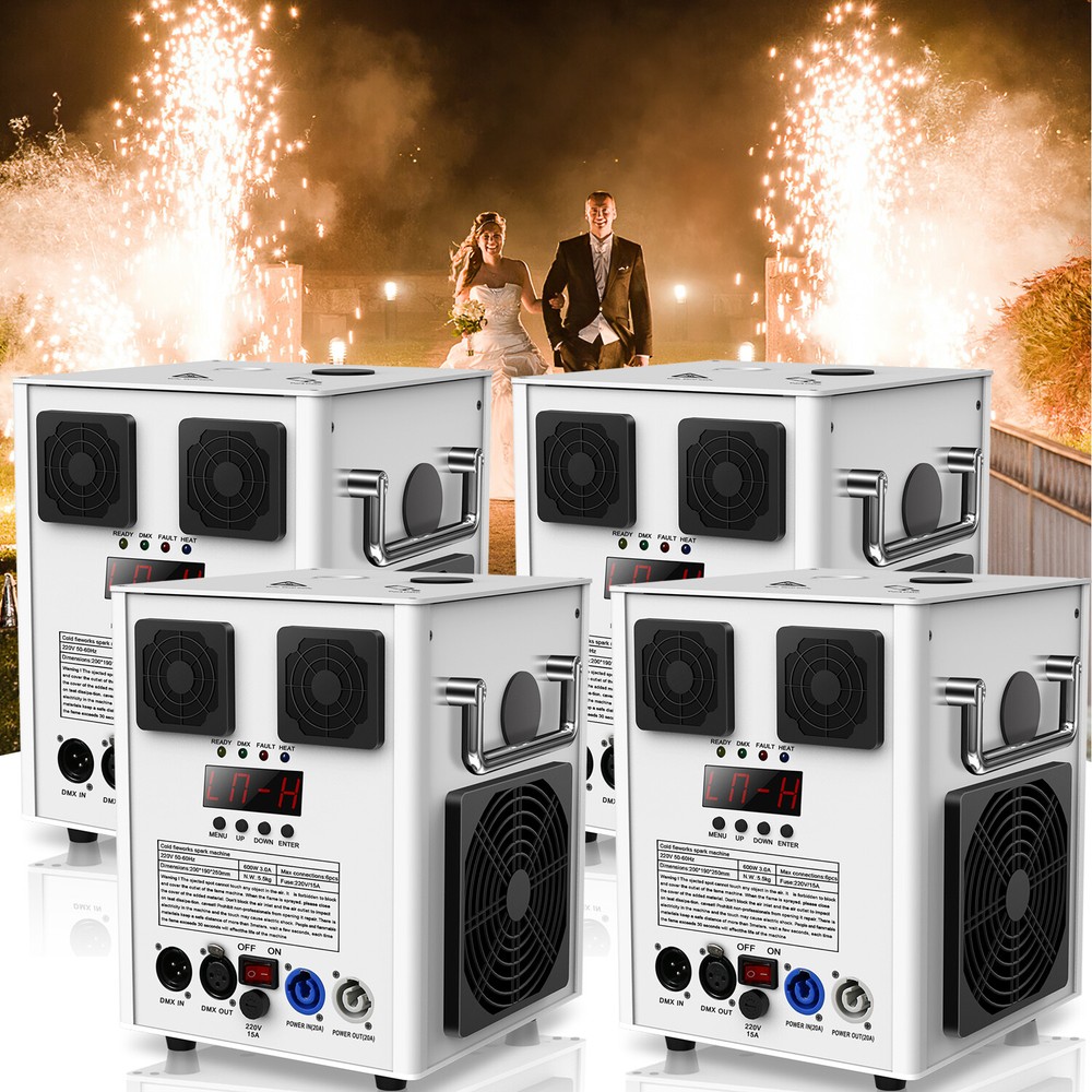 700W Cold Spark Machine Stage Effect Firework Machine Wedding w/Flight Case