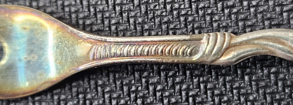 Vintage 1950's Set of 5 Nils Johan Silver Plated Appetizer Forks w/ Holder Cup